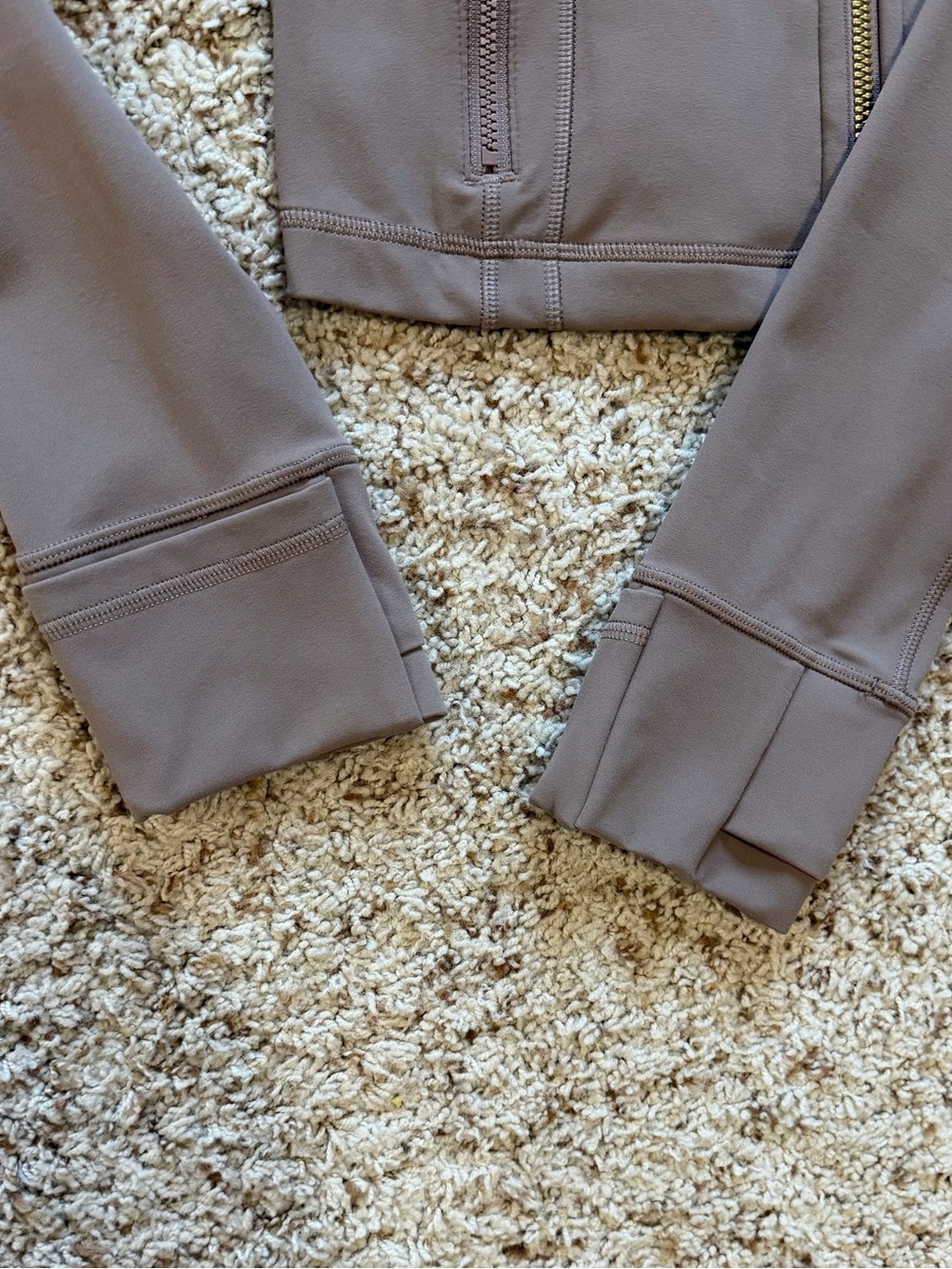 Lululemon Women’s Taupetastic/Gold Zip Define Cropped Jacket *Nulu. Size 6. NWOT - Picture 7 of 16
